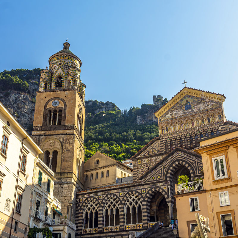 View of the Cathedral, Amalfi Coast, Italy, Europe
