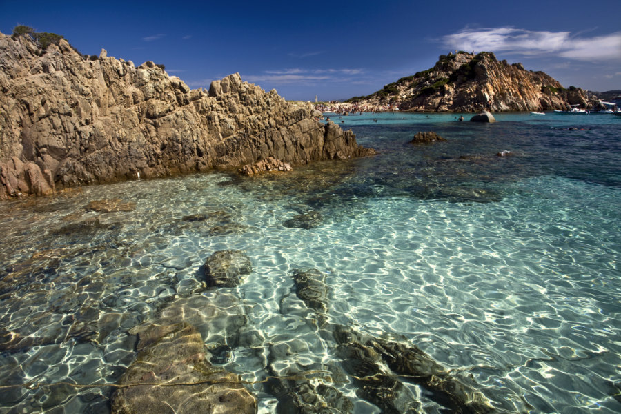 Beautiful clear beach La Maddalena