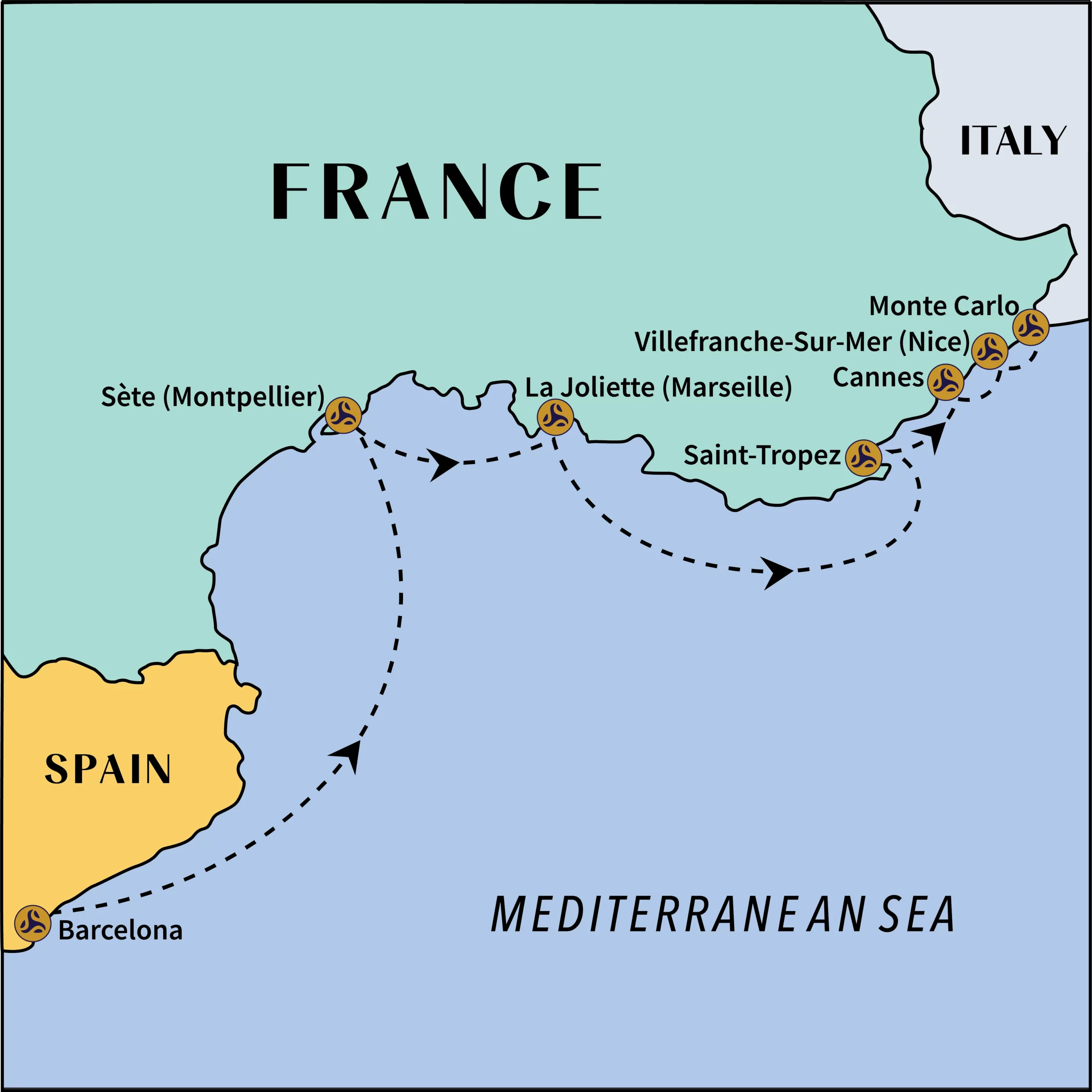 2025 SOMMA Itinerary map