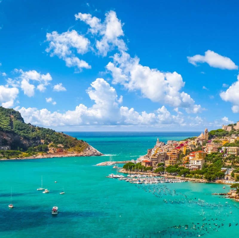 Beautiful fisherman town of Portovenere near Cinque Terre, Liguria, Italy